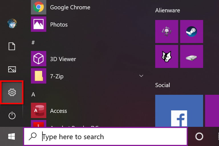Windows 10 Haga clic en ConfiguraciÃ³n